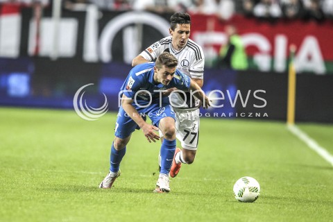  15.04.2016 WARSZAWA PILKA NOZNA <br />FOOTBALL EKSTRAKLASA STADION LEGII<br />MECZ LEGIA WARSZAWA - LECH POZNAN<br />N/Z MIHAIL ALEKSANDROV KAROL LINETTY<br /> 