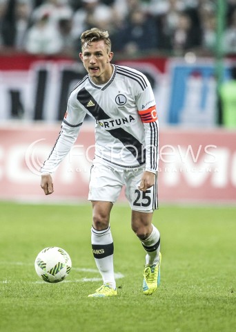  15.04.2016 WARSZAWA PILKA NOZNA <br />FOOTBALL EKSTRAKLASA STADION LEGII<br />MECZ LEGIA WARSZAWA - LECH POZNAN<br />N/Z JAKUB RZEZNICZAK<br /> 