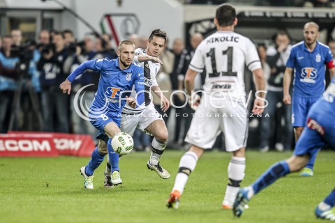  15.04.2016 WARSZAWA PILKA NOZNA <br />FOOTBALL EKSTRAKLASA STADION LEGII<br />MECZ LEGIA WARSZAWA - LECH POZNAN<br />N/Z SZYMON PAWLOWSKI ARIEL BORYSIUK<br /> 
