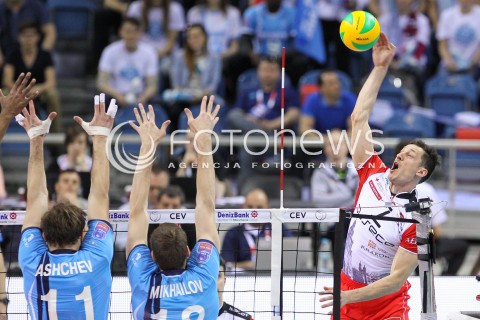  16.04.2016 KRAKOW <br />SIATKOWKA MEZCZYZN LIGA MISTRZOW FINAL FOUR 2016 CHAMPIONS LEAGUE <br />2016 CEV DenizBank Volleyball Men Champions League Final Four season 2015/2016<br />MECZ POLFINALOWY Semifinal match <br />MECZ ASSECO RESOVIA RZESZOW - ZENIT KAZAN <br />N/Z OLIEG ACHREM ( ALEH AKHREM ) <br /> 