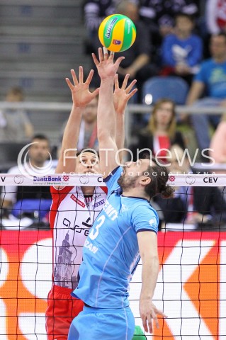  16.04.2016 KRAKOW <br />SIATKOWKA MEZCZYZN LIGA MISTRZOW FINAL FOUR 2016 CHAMPIONS LEAGUE <br />2016 CEV DenizBank Volleyball Men Champions League Final Four season 2015/2016<br />MECZ POLFINALOWY Semifinal match <br />MECZ ASSECO RESOVIA RZESZOW - ZENIT KAZAN <br />N/Z OLIEG ACHREM ( ALEH AKHREM ) ALEXANDER BUTKO <br /> 