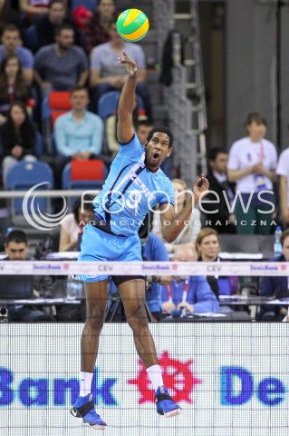  16.04.2016 KRAKOW <br />SIATKOWKA MEZCZYZN LIGA MISTRZOW FINAL FOUR 2016 CHAMPIONS LEAGUE <br />2016 CEV DenizBank Volleyball Men Champions League Final Four season 2015/2016<br />MECZ POLFINALOWY Semifinal match <br />MECZ ASSECO RESOVIA RZESZOW - ZENIT KAZAN <br />N/Z WILFREDO LEON VENERO SYLWETKA ZAGRYWKA ATAK<br /> 