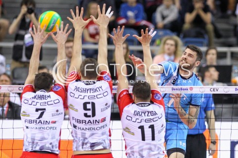  16.04.2016 KRAKOW <br />SIATKOWKA MEZCZYZN LIGA MISTRZOW FINAL FOUR 2016 CHAMPIONS LEAGUE <br />2016 CEV DenizBank Volleyball Men Champions League Final Four season 2015/2016<br />MECZ POLFINALOWY Semifinal match <br />MECZ ASSECO RESOVIA RZESZOW - ZENIT KAZAN <br />N/Z MATTHEW ANDERSON <br /> 