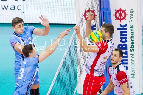  16.04.2016 KRAKOW <br />SIATKOWKA MEZCZYZN LIGA MISTRZOW FINAL FOUR 2016 CHAMPIONS LEAGUE <br />2016 CEV DenizBank Volleyball Men Champions League Final Four season 2015/2016<br />MECZ POLFINALOWY Semifinal match <br />MECZ ASSECO RESOVIA RZESZOW - ZENIT KAZAN <br />N/Z ALEXANDER BUTKO DMYTRO PASHYTSKYY ( PASZYCKI ) BARTOSZ KUREK <br /> 