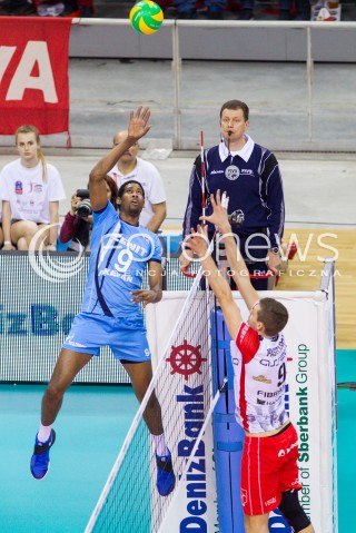  16.04.2016 KRAKOW <br />SIATKOWKA MEZCZYZN LIGA MISTRZOW FINAL FOUR 2016 CHAMPIONS LEAGUE <br />2016 CEV DenizBank Volleyball Men Champions League Final Four season 2015/2016<br />MECZ POLFINALOWY Semifinal match <br />MECZ ASSECO RESOVIA RZESZOW - ZENIT KAZAN <br />N/Z WILFREDO LEON VENERO DMYTRO PASHYTSKYY ( PASZYCKI ) <br /> 
