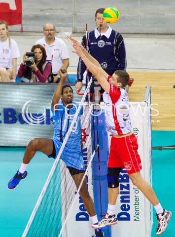  16.04.2016 KRAKOW <br />SIATKOWKA MEZCZYZN LIGA MISTRZOW FINAL FOUR 2016 CHAMPIONS LEAGUE <br />2016 CEV DenizBank Volleyball Men Champions League Final Four season 2015/2016<br />MECZ POLFINALOWY Semifinal match <br />MECZ ASSECO RESOVIA RZESZOW - ZENIT KAZAN <br />N/Z WILFREDO LEON VENERO DMYTRO PASHYTSKYY ( PASZYCKI ) <br /> 
