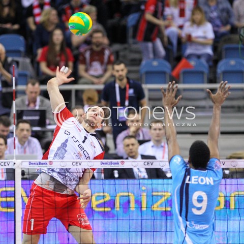  16.04.2016 KRAKOW <br />SIATKOWKA MEZCZYZN LIGA MISTRZOW FINAL FOUR 2016 CHAMPIONS LEAGUE <br />2016 CEV DenizBank Volleyball Men Champions League Final Four season 2015/2016<br />MECZ POLFINALOWY Semifinal match <br />MECZ ASSECO RESOVIA RZESZOW - ZENIT KAZAN <br />N/Z BARTOSZ KUREK <br /> 