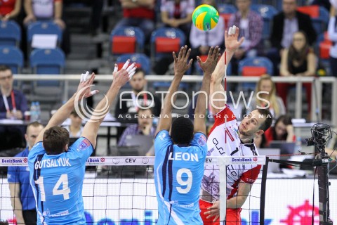  16.04.2016 KRAKOW <br />SIATKOWKA MEZCZYZN LIGA MISTRZOW FINAL FOUR 2016 CHAMPIONS LEAGUE <br />2016 CEV DenizBank Volleyball Men Champions League Final Four season 2015/2016<br />MECZ POLFINALOWY Semifinal match <br />MECZ ASSECO RESOVIA RZESZOW - ZENIT KAZAN <br />N/Z BARTOSZ KUREK <br /> 
