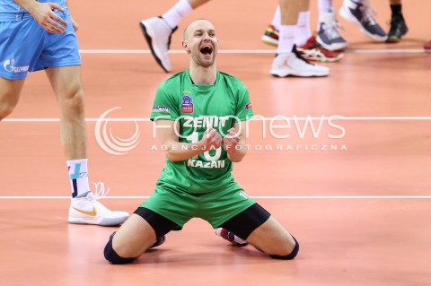  16.04.2016 KRAKOW <br />SIATKOWKA MEZCZYZN LIGA MISTRZOW FINAL FOUR 2016 CHAMPIONS LEAGUE <br />2016 CEV DenizBank Volleyball Men Champions League Final Four season 2015/2016<br />MECZ POLFINALOWY Semifinal match <br />MECZ ASSECO RESOVIA RZESZOW - ZENIT KAZAN <br />N/Z ALEXEY VERBOV RADOSC EMOCJE SYLWETKA <br /> 