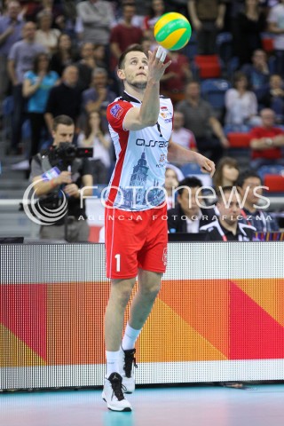  16.04.2016 KRAKOW <br />SIATKOWKA MEZCZYZN LIGA MISTRZOW FINAL FOUR 2016 CHAMPIONS LEAGUE <br />2016 CEV DenizBank Volleyball Men Champions League Final Four season 2015/2016<br />MECZ POLFINALOWY Semifinal match <br />MECZ ASSECO RESOVIA RZESZOW - ZENIT KAZAN <br />N/Z BARTOSZ KUREK SYLWETKA <br /> 