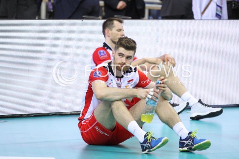  16.04.2016 KRAKOW <br />SIATKOWKA MEZCZYZN LIGA MISTRZOW FINAL FOUR 2016 CHAMPIONS LEAGUE <br />2016 CEV DenizBank Volleyball Men Champions League Final Four season 2015/2016<br />MECZ POLFINALOWY Semifinal match <br />MECZ ASSECO RESOVIA RZESZOW - ZENIT KAZAN <br />N/Z DAWID DRYJA SMUTEK PORAZKA PRZEGRANA<br /> 