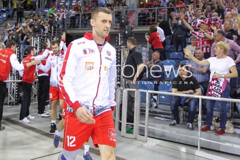  16.04.2016 KRAKOW <br />SIATKOWKA MEZCZYZN LIGA MISTRZOW FINAL FOUR 2016 CHAMPIONS LEAGUE <br />2016 CEV DenizBank Volleyball Men Champions League Final Four season 2015/2016<br />MECZ POLFINALOWY Semifinal match <br />MECZ ASSECO RESOVIA RZESZOW - ZENIT KAZAN <br />N/Z LUKASZ PERLOWSKI <br /> 