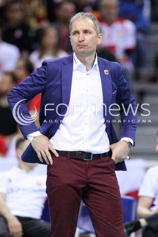  16.04.2016 KRAKOW <br />SIATKOWKA MEZCZYZN LIGA MISTRZOW FINAL FOUR 2016 CHAMPIONS LEAGUE <br />2016 CEV DenizBank Volleyball Men Champions League Final Four season 2015/2016<br />MECZ POLFINALOWY Semifinal match <br />MECZ ASSECO RESOVIA RZESZOW - ZENIT KAZAN <br />N/Z ANDRZEJ KOWAL - I TRENER ( HEAD COACH ) SYLWETKA <br /> 