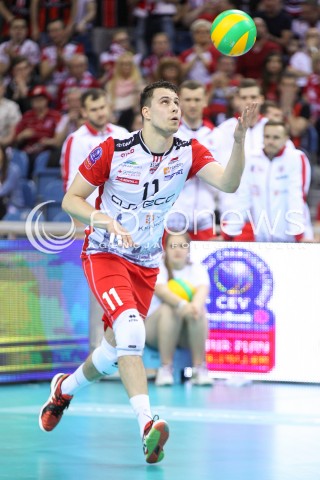  16.04.2016 KRAKOW <br />SIATKOWKA MEZCZYZN LIGA MISTRZOW FINAL FOUR 2016 CHAMPIONS LEAGUE <br />2016 CEV DenizBank Volleyball Men Champions League Final Four season 2015/2016<br />MECZ POLFINALOWY Semifinal match <br />MECZ ASSECO RESOVIA RZESZOW - ZENIT KAZAN <br />N/Z FABIAN DRZYZGA SYLWETKA <br /> 