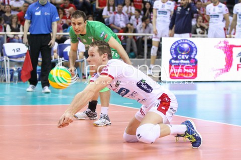  16.04.2016 KRAKOW <br />SIATKOWKA MEZCZYZN LIGA MISTRZOW FINAL FOUR 2016 CHAMPIONS LEAGUE <br />2016 CEV DenizBank Volleyball Men Champions League Final Four season 2015/2016<br />MECZ POLFINALOWY Semifinal match <br />MECZ TRENTINO DIATEC - CUCINE LUBE CIVITANOVA <br />N/Z TINE URNAUT <br /> 