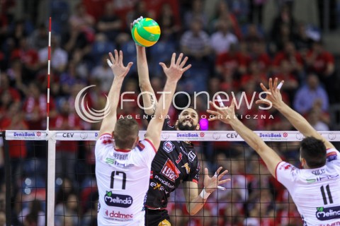  16.04.2016 KRAKOW <br />SIATKOWKA MEZCZYZN LIGA MISTRZOW FINAL FOUR 2016 CHAMPIONS LEAGUE <br />2016 CEV DenizBank Volleyball Men Champions League Final Four season 2015/2016<br />MECZ POLFINALOWY Semifinal match <br />MECZ TRENTINO DIATEC - CUCINE LUBE CIVITANOVA <br />N/Z SIMONE PARODI <br /> 