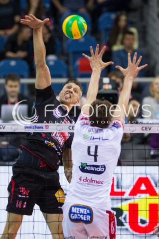  16.04.2016 KRAKOW <br />SIATKOWKA MEZCZYZN LIGA MISTRZOW FINAL FOUR 2016 CHAMPIONS LEAGUE <br />2016 CEV DenizBank Volleyball Men Champions League Final Four season 2015/2016<br />MECZ POLFINALOWY Semifinal match <br />MECZ TRENTINO DIATEC - CUCINE LUBE CIVITANOVA <br />N/Z IVAN MILJKOVIC <br /> 