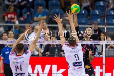  16.04.2016 KRAKOW <br />SIATKOWKA MEZCZYZN LIGA MISTRZOW FINAL FOUR 2016 CHAMPIONS LEAGUE <br />2016 CEV DenizBank Volleyball Men Champions League Final Four season 2015/2016<br />MECZ POLFINALOWY Semifinal match <br />MECZ TRENTINO DIATEC - CUCINE LUBE CIVITANOVA <br />N/Z WILLIAM PRIDDY <br /> 