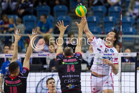  16.04.2016 KRAKOW <br />SIATKOWKA MEZCZYZN LIGA MISTRZOW FINAL FOUR 2016 CHAMPIONS LEAGUE <br />2016 CEV DenizBank Volleyball Men Champions League Final Four season 2015/2016<br />MECZ POLFINALOWY Semifinal match <br />MECZ TRENTINO DIATEC - CUCINE LUBE CIVITANOVA <br />N/Z MITAR TZOURITS <br /> 