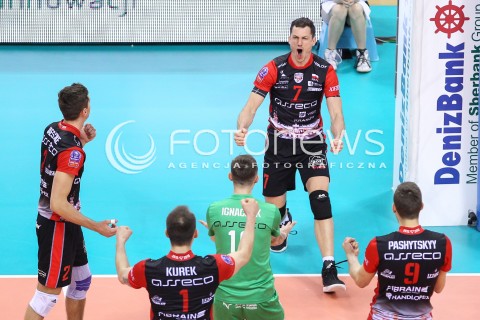 17.04.2016 KRAKOW <br />SIATKOWKA MEZCZYZN LIGA MISTRZOW FINAL FOUR 2016 CHAMPIONS LEAGUE <br />2016 CEV DenizBank Volleyball Men Champions League Final Four season 2015/2016<br />MECZ O 3. MIEJSCE Third place match <br />MECZ ASSECO RESOVIA RZESZOW - CUCINE LUBE CIVITANOVA <br />N/Z OLIEG ACHREM ( ALEH AKHREM ) RADOSC EMOCJE <br /> 