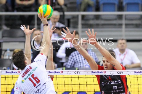  17.04.2016 KRAKOW <br />SIATKOWKA MEZCZYZN LIGA MISTRZOW FINAL FOUR 2016 CHAMPIONS LEAGUE <br />2016 CEV DenizBank Volleyball Men Champions League Final Four season 2015/2016<br />MECZ O 3. MIEJSCE Third place match <br />MECZ ASSECO RESOVIA RZESZOW - CUCINE LUBE CIVITANOVA <br />N/Z DMYTRO PASHYTSKYY ( PASZYCKI ) <br /> 