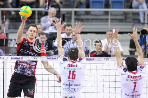  17.04.2016 KRAKOW <br />SIATKOWKA MEZCZYZN LIGA MISTRZOW FINAL FOUR 2016 CHAMPIONS LEAGUE <br />2016 CEV DenizBank Volleyball Men Champions League Final Four season 2015/2016<br />MECZ O 3. MIEJSCE Third place match <br />MECZ ASSECO RESOVIA RZESZOW - CUCINE LUBE CIVITANOVA <br />N/Z BARTOSZ KUREK <br /> 