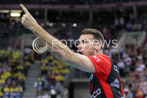  17.04.2016 KRAKOW <br />SIATKOWKA MEZCZYZN LIGA MISTRZOW FINAL FOUR 2016 CHAMPIONS LEAGUE <br />2016 CEV DenizBank Volleyball Men Champions League Final Four season 2015/2016<br />MECZ O 3. MIEJSCE Third place match <br />MECZ ASSECO RESOVIA RZESZOW - CUCINE LUBE CIVITANOVA <br />N/Z RUSSELL HOLMES RADOSC EMOCJE SYLWETKA <br /> 