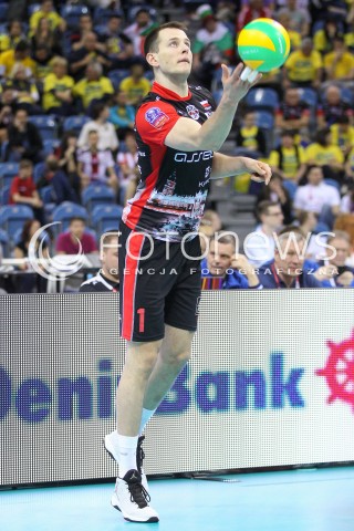  17.04.2016 KRAKOW <br />SIATKOWKA MEZCZYZN LIGA MISTRZOW FINAL FOUR 2016 CHAMPIONS LEAGUE <br />2016 CEV DenizBank Volleyball Men Champions League Final Four season 2015/2016<br />MECZ O 3. MIEJSCE Third place match <br />MECZ ASSECO RESOVIA RZESZOW - CUCINE LUBE CIVITANOVA <br />N/Z BARTOSZ KUREK SYLWETKA <br /> 