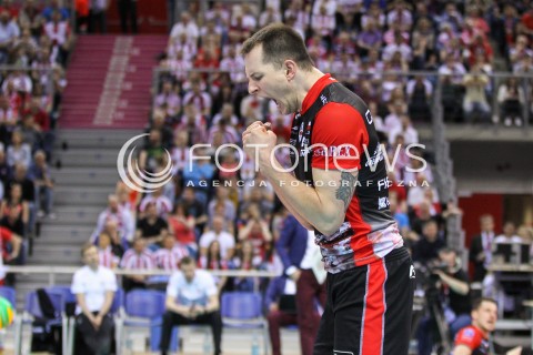  17.04.2016 KRAKOW <br />SIATKOWKA MEZCZYZN LIGA MISTRZOW FINAL FOUR 2016 CHAMPIONS LEAGUE <br />2016 CEV DenizBank Volleyball Men Champions League Final Four season 2015/2016<br />MECZ O 3. MIEJSCE Third place match <br />MECZ ASSECO RESOVIA RZESZOW - CUCINE LUBE CIVITANOVA <br />N/Z BARTOSZ KUREK RADOSC EMOCJE SYLWETKA ZLOSC <br /> 