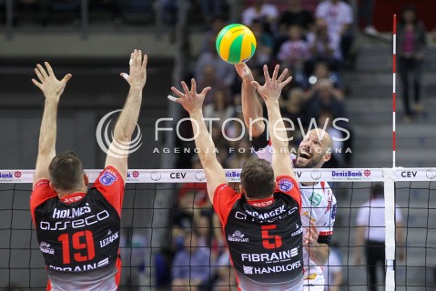  17.04.2016 KRAKOW <br />SIATKOWKA MEZCZYZN LIGA MISTRZOW FINAL FOUR 2016 CHAMPIONS LEAGUE <br />2016 CEV DenizBank Volleyball Men Champions League Final Four season 2015/2016<br />MECZ O 3. MIEJSCE Third place match <br />MECZ ASSECO RESOVIA RZESZOW - CUCINE LUBE CIVITANOVA <br />N/Z WILLIAM PRIDDY <br /> 