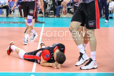  17.04.2016 KRAKOW <br />SIATKOWKA MEZCZYZN LIGA MISTRZOW FINAL FOUR 2016 CHAMPIONS LEAGUE <br />2016 CEV DenizBank Volleyball Men Champions League Final Four season 2015/2016<br />MECZ O 3. MIEJSCE Third place match <br />MECZ ASSECO RESOVIA RZESZOW - CUCINE LUBE CIVITANOVA <br />N/Z FABIAN DRZYZGA SMUTEK PORAZKA PRZEGRANA EMOCJE<br /> 