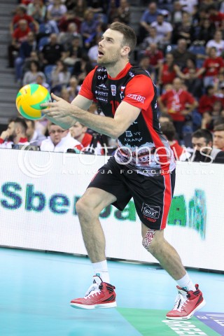  17.04.2016 KRAKOW <br />SIATKOWKA MEZCZYZN LIGA MISTRZOW FINAL FOUR 2016 CHAMPIONS LEAGUE <br />2016 CEV DenizBank Volleyball Men Champions League Final Four season 2015/2016<br />MECZ O 3. MIEJSCE Third place match <br />MECZ ASSECO RESOVIA RZESZOW - CUCINE LUBE CIVITANOVA <br />N/Z RUSSELL HOLMES SYLWETKA <br /> 