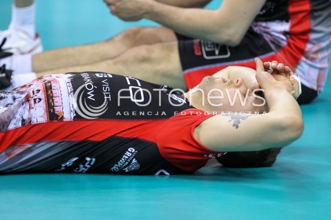  17.04.2016 KRAKOW <br />SIATKOWKA MEZCZYZN LIGA MISTRZOW FINAL FOUR 2016 CHAMPIONS LEAGUE <br />2016 CEV DenizBank Volleyball Men Champions League Final Four season 2015/2016<br />MECZ O 3. MIEJSCE Third place match <br />MECZ ASSECO RESOVIA RZESZOW - CUCINE LUBE CIVITANOVA <br />N/Z DMYTRO PASHYTSKYY ( PASZYCKI ) SMUTEK PORAZKA PRZEGRANA SIATKARZY ASSECO RESOVII - 4 MIEJSCE POZA PODIUM<br /> 