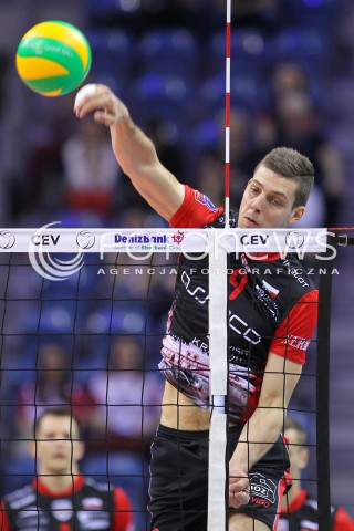  17.04.2016 KRAKOW <br />SIATKOWKA MEZCZYZN LIGA MISTRZOW FINAL FOUR 2016 CHAMPIONS LEAGUE <br />2016 CEV DenizBank Volleyball Men Champions League Final Four season 2015/2016<br />MECZ O 3. MIEJSCE Third place match <br />MECZ ASSECO RESOVIA RZESZOW - CUCINE LUBE CIVITANOVA <br />N/Z DMYTRO PASHYTSKYY ( PASZYCKI ) SYLWETKA ATAK<br /> 