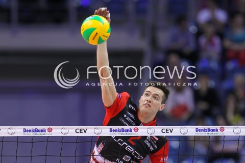  17.04.2016 KRAKOW <br />SIATKOWKA MEZCZYZN LIGA MISTRZOW FINAL FOUR 2016 CHAMPIONS LEAGUE <br />2016 CEV DenizBank Volleyball Men Champions League Final Four season 2015/2016<br />MECZ O 3. MIEJSCE Third place match <br />MECZ ASSECO RESOVIA RZESZOW - CUCINE LUBE CIVITANOVA <br />N/Z THOMAS JAESCHKE SYLWETKA ATAK<br /> 