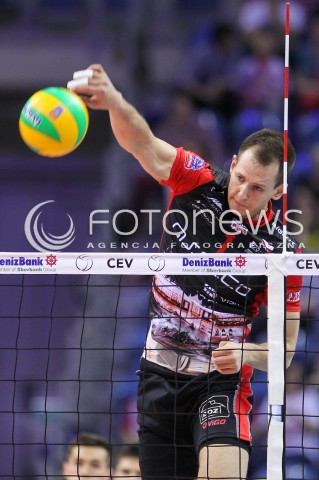  17.04.2016 KRAKOW <br />SIATKOWKA MEZCZYZN LIGA MISTRZOW FINAL FOUR 2016 CHAMPIONS LEAGUE <br />2016 CEV DenizBank Volleyball Men Champions League Final Four season 2015/2016<br />MECZ O 3. MIEJSCE Third place match <br />MECZ ASSECO RESOVIA RZESZOW - CUCINE LUBE CIVITANOVA <br />N/Z BARTOSZ KUREK SYLWETKA ATAK<br /> 