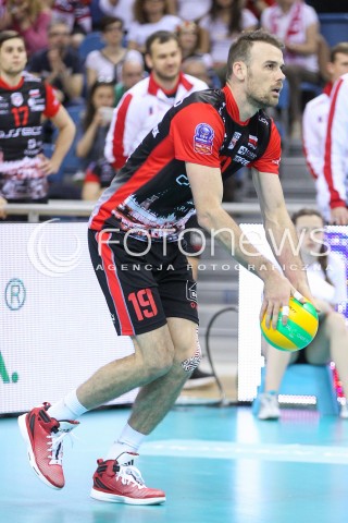  17.04.2016 KRAKOW <br />SIATKOWKA MEZCZYZN LIGA MISTRZOW FINAL FOUR 2016 CHAMPIONS LEAGUE <br />2016 CEV DenizBank Volleyball Men Champions League Final Four season 2015/2016<br />MECZ O 3. MIEJSCE Third place match <br />MECZ ASSECO RESOVIA RZESZOW - CUCINE LUBE CIVITANOVA <br />N/Z RUSSELL HOLMES SYLWETKA <br /> 