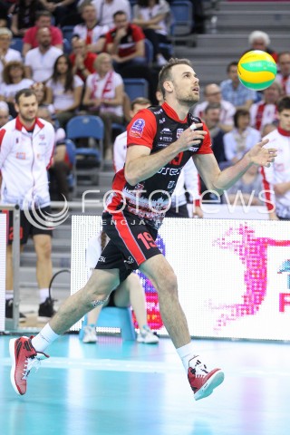  17.04.2016 KRAKOW <br />SIATKOWKA MEZCZYZN LIGA MISTRZOW FINAL FOUR 2016 CHAMPIONS LEAGUE <br />2016 CEV DenizBank Volleyball Men Champions League Final Four season 2015/2016<br />MECZ O 3. MIEJSCE Third place match <br />MECZ ASSECO RESOVIA RZESZOW - CUCINE LUBE CIVITANOVA <br />N/Z RUSSELL HOLMES SYLWETKA <br /> 