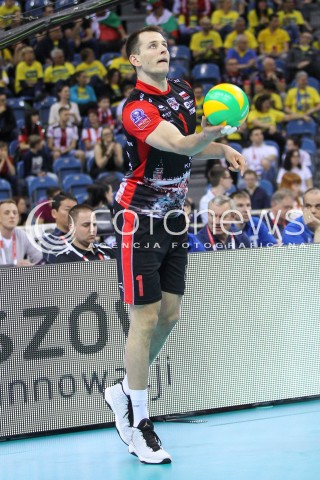  17.04.2016 KRAKOW <br />SIATKOWKA MEZCZYZN LIGA MISTRZOW FINAL FOUR 2016 CHAMPIONS LEAGUE <br />2016 CEV DenizBank Volleyball Men Champions League Final Four season 2015/2016<br />MECZ O 3. MIEJSCE Third place match <br />MECZ ASSECO RESOVIA RZESZOW - CUCINE LUBE CIVITANOVA <br />N/Z BARTOSZ KUREK SYLWETKA <br /> 