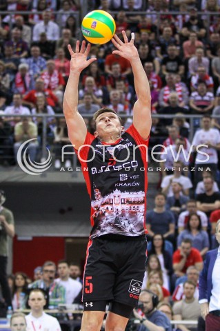  17.04.2016 KRAKOW <br />SIATKOWKA MEZCZYZN LIGA MISTRZOW FINAL FOUR 2016 CHAMPIONS LEAGUE <br />2016 CEV DenizBank Volleyball Men Champions League Final Four season 2015/2016<br />MECZ O 3. MIEJSCE Third place match <br />MECZ ASSECO RESOVIA RZESZOW - CUCINE LUBE CIVITANOVA <br />N/Z LUKAS TICHACEK SYLWETKA <br /> 
