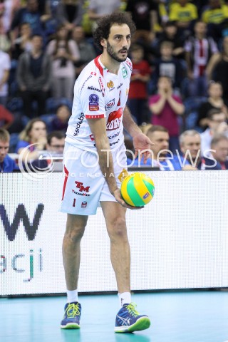 17.04.2016 KRAKOW <br />SIATKOWKA MEZCZYZN LIGA MISTRZOW FINAL FOUR 2016 CHAMPIONS LEAGUE <br />2016 CEV DenizBank Volleyball Men Champions League Final Four season 2015/2016<br />MECZ O 3. MIEJSCE Third place match <br />MECZ ASSECO RESOVIA RZESZOW - CUCINE LUBE CIVITANOVA <br />N/Z ALESSANDRO FEI SYLWETKA <br /> 