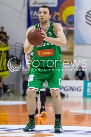  23.04.2016 RZESZOW <br />
KOSZYKOWKA 1 LIGA MEZCZYZN<br />
MECZ MAX ELEKTRO SOKOL LANCUT - LEGIA WARSZAWA <br />
N/Z MARCEL WILCZEK SYLWETKA <br />
 