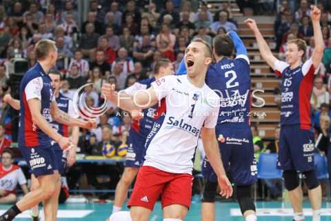  26.04.2016 RZESZOW<br />SIATKOWKA PLUSLIGA 2015/2016 MEN VOLLEYBALL POLAND POLISH PLUS LIGA LEAGUE SEASON 2015/2016 FINAL MATCH - MECZ NR 3<br />MECZ ASSECO RESOVIA RZESZOW - ZAKSA KEDZIERZYN KOZLE<br />N/Z PAWEL ZATORSKI RADOSC EMOCJE <br /> 