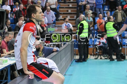  26.04.2016 RZESZOW<br />SIATKOWKA PLUSLIGA 2015/2016 MEN VOLLEYBALL POLAND POLISH PLUS LIGA LEAGUE SEASON 2015/2016 FINAL MATCH - MECZ NR 3<br />MECZ ASSECO RESOVIA RZESZOW - ZAKSA KEDZIERZYN KOZLE<br />ZAKSA KEDZIERZYN KOZLE MISTRZEM POLSKI<br />N/Z SMUTEK PORAZKA PRZEGRANA BARTOSZ KUREK <br /> 