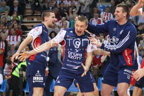  26.04.2016 RZESZOW<br />SIATKOWKA PLUSLIGA 2015/2016 MEN VOLLEYBALL POLAND POLISH PLUS LIGA LEAGUE SEASON 2015/2016 FINAL MATCH - MECZ NR 3<br />MECZ ASSECO RESOVIA RZESZOW - ZAKSA KEDZIERZYN KOZLE<br />N/Z LUKASZ WISNIEWSKI GRZEGORZ BOCIEK DAWID KONARSKI RADOSC EMOCJE <br /> 