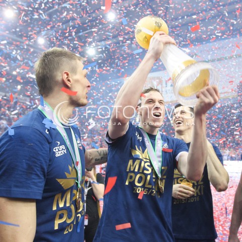  26.04.2016 RZESZOW<br />SIATKOWKA PLUSLIGA 2015/2016 MEN VOLLEYBALL POLAND POLISH PLUS LIGA LEAGUE SEASON 2015/2016 FINAL MATCH - MECZ NR 3<br />MECZ ASSECO RESOVIA RZESZOW - ZAKSA KEDZIERZYN KOZLE<br />ZAKSA KEDZIERZYN KOZLE MISTRZEM POLSKI<br />N/Z SAM DEROO RADOSC EMOCJE PUCHAR<br /> 