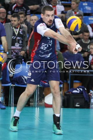  26.04.2016 RZESZOW<br />SIATKOWKA PLUSLIGA 2015/2016 MEN VOLLEYBALL POLAND POLISH PLUS LIGA LEAGUE SEASON 2015/2016 FINAL MATCH - MECZ NR 3<br />MECZ ASSECO RESOVIA RZESZOW - ZAKSA KEDZIERZYN KOZLE<br />N/Z DAWID KONARSKI SYLWETKA <br /> 