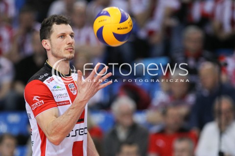  26.04.2016 RZESZOW<br />SIATKOWKA PLUSLIGA 2015/2016 MEN VOLLEYBALL POLAND POLISH PLUS LIGA LEAGUE SEASON 2015/2016 FINAL MATCH - MECZ NR 3<br />MECZ ASSECO RESOVIA RZESZOW - ZAKSA KEDZIERZYN KOZLE<br />N/Z OLIEG ACHREM ( ALEH AKHREM ) SYLWETKA <br /> 