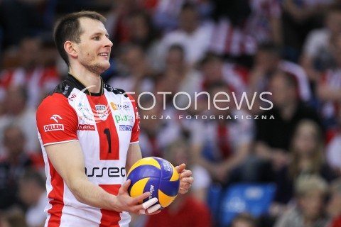  26.04.2016 RZESZOW<br />SIATKOWKA PLUSLIGA 2015/2016 MEN VOLLEYBALL POLAND POLISH PLUS LIGA LEAGUE SEASON 2015/2016 FINAL MATCH - MECZ NR 3<br />MECZ ASSECO RESOVIA RZESZOW - ZAKSA KEDZIERZYN KOZLE<br />N/Z BARTOSZ KUREK SYLWETKA <br /> 