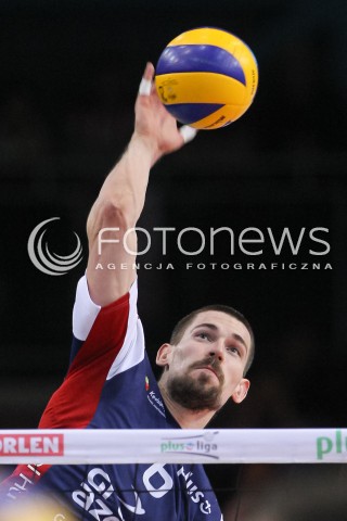  26.04.2016 RZESZOW<br />SIATKOWKA PLUSLIGA 2015/2016 MEN VOLLEYBALL POLAND POLISH PLUS LIGA LEAGUE SEASON 2015/2016 FINAL MATCH - MECZ NR 3<br />MECZ ASSECO RESOVIA RZESZOW - ZAKSA KEDZIERZYN KOZLE<br />N/Z DAWID KONARSKI SYLWETKA ATAK<br /> 